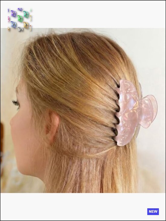 8 Acrylic Hair Claw Clips Bulk Non Slip Strong Hold Banana Barrettes for Thick main image 3